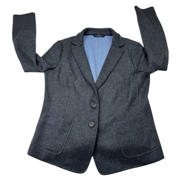 Les Copains Gray Wool Blazer Sz 46 US 10 - Picture 5 of 14